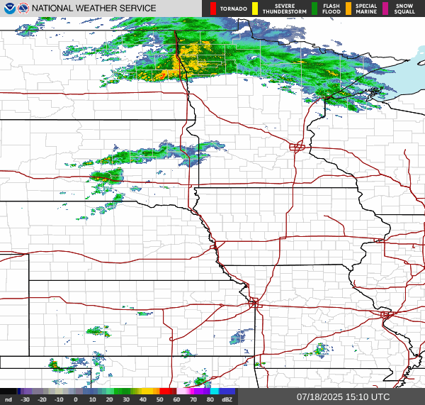 Weather radar map